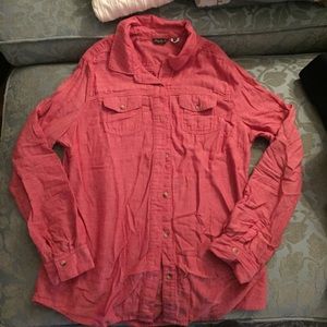EB 100% cotton rusty red button up. Excellent cond